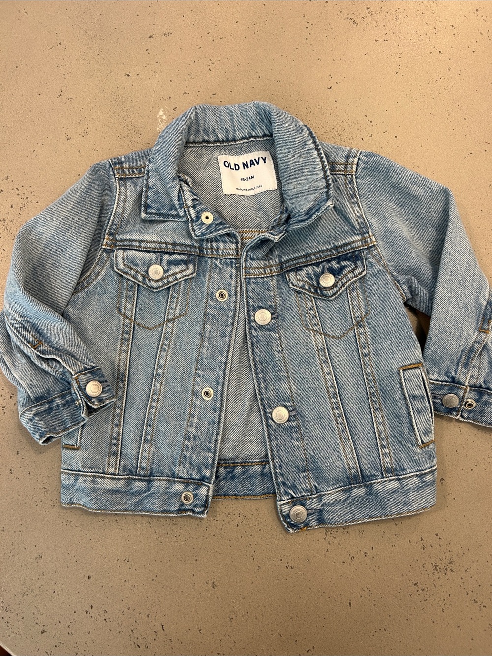 Old Navy 18-24M Light Wash Kids Denim Jacket - Pale Blue